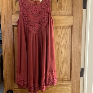 Altar’d State, Burgandy colored, sleeveless dress, size medium